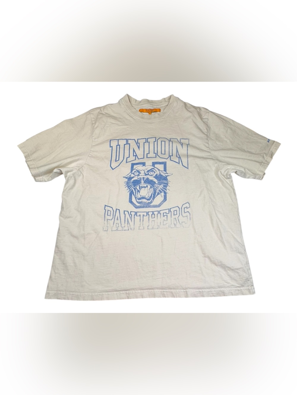 Nike x Union Seale Tee Men Size VI Cream Cotton Stretch Graphic T-Shirt 2024